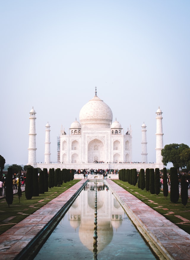 Fotografia do Taj Mahal.